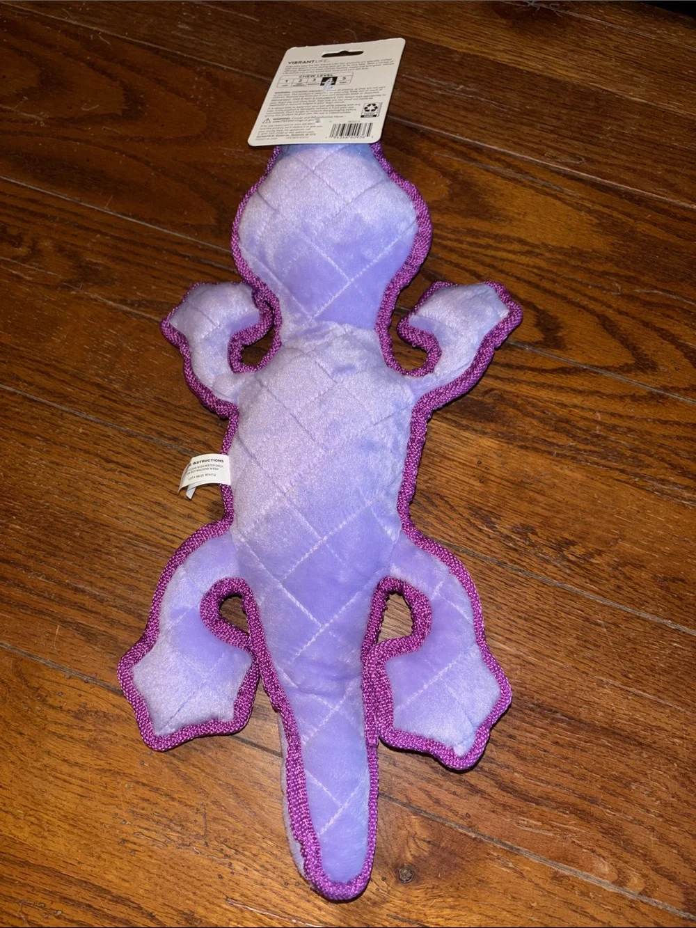 Plush Pink & Purple Dog Toy - Durable Squeaky Plush